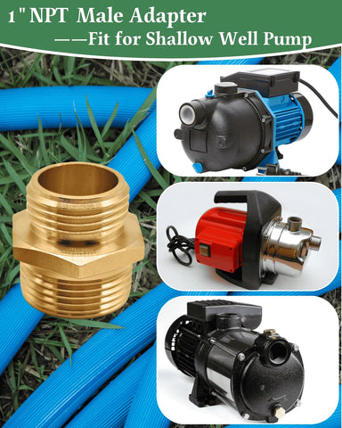 SARANICE two-pack brass adapters ready for outdoor irrigation setups.