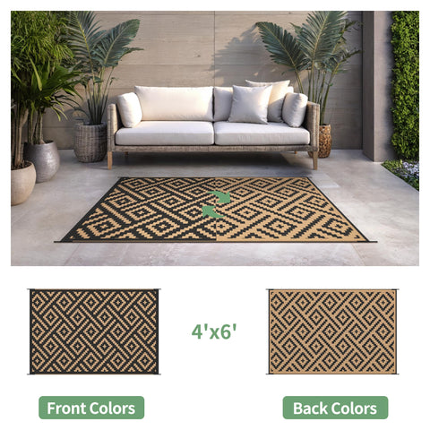 Sarben rug reversible pattern side A for quick patio refresh.