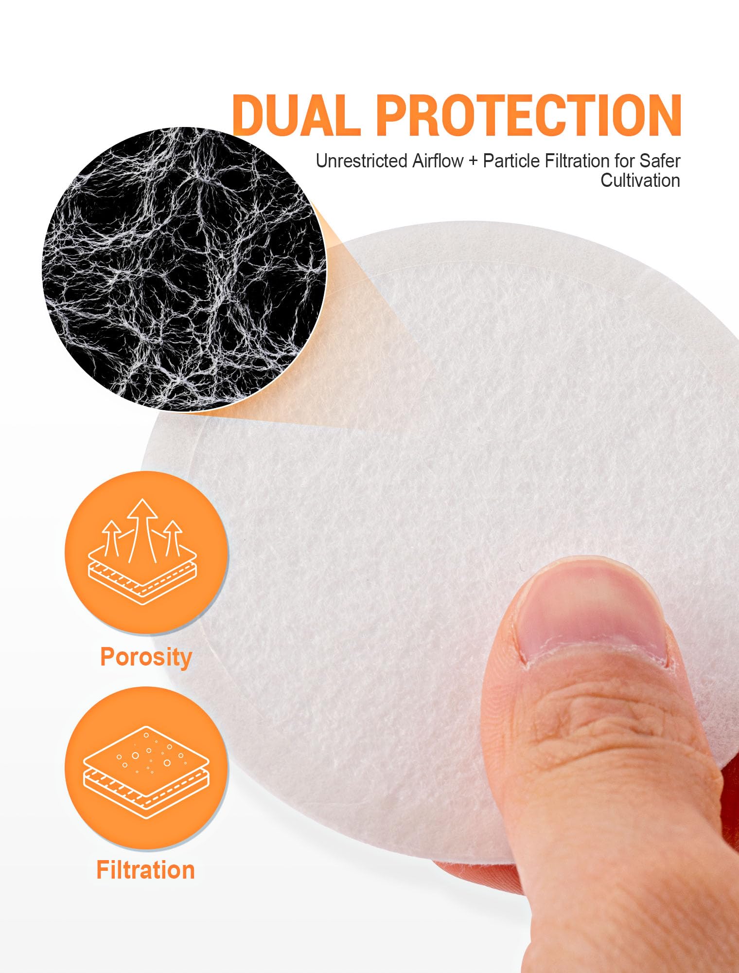 SARDVISA stick-on filter disk for mushroom cultivation maintains clean air exchange.