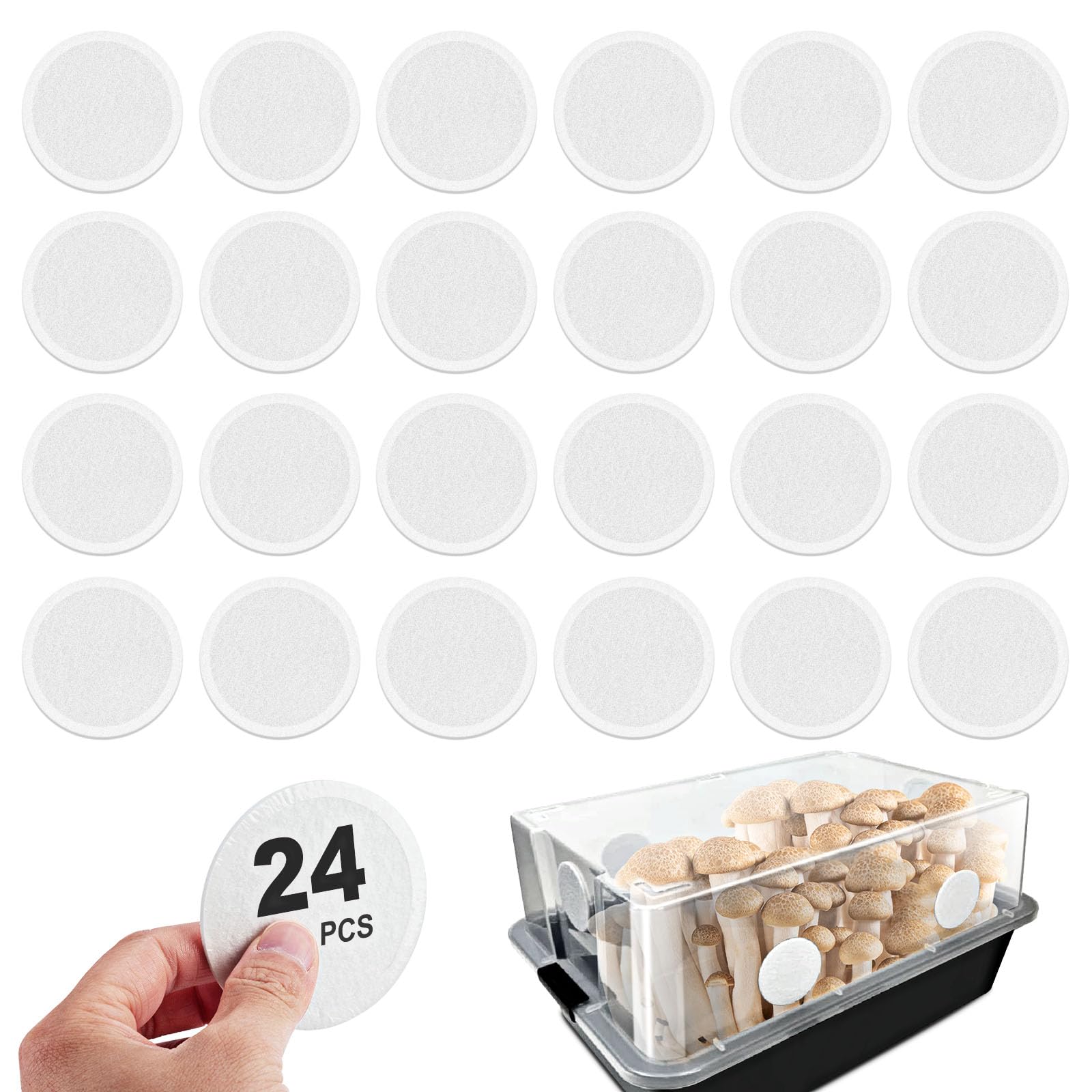 SARDVISA monotub filter disk with adhesive border for easy, secure installation.