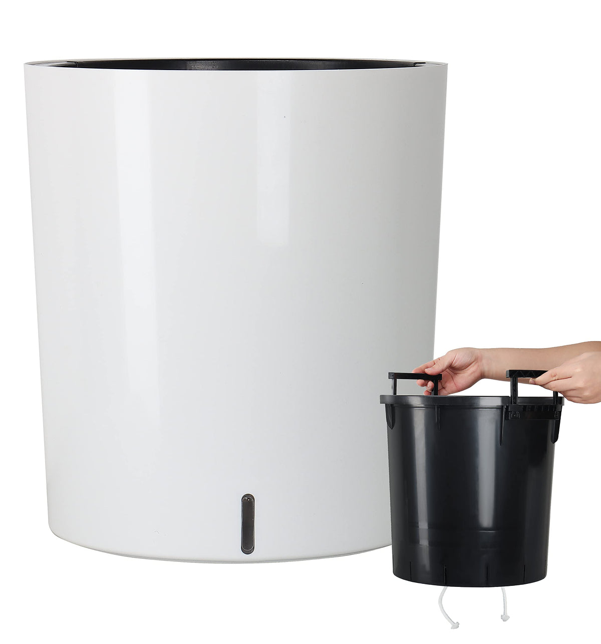 SAROSORA large round self-watering planter outer pot water-storage for convenient irrigation