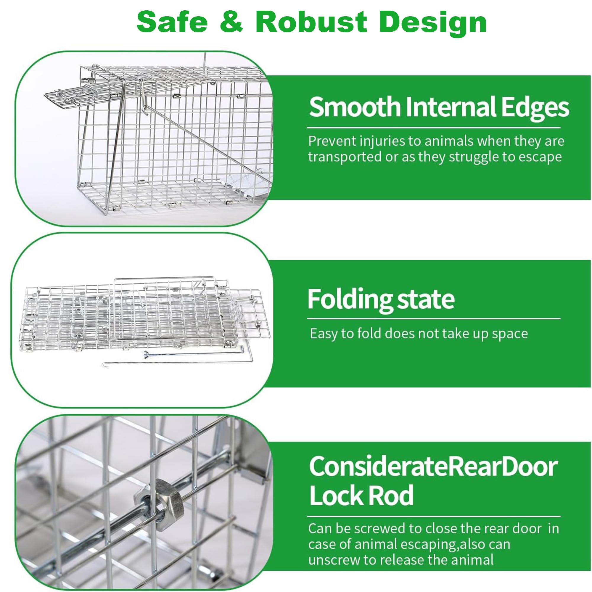 SARSTRY Live Squirrel Trap trigger outside, prevents tampering while in use.