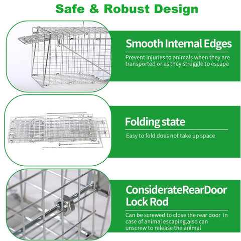 SARSTRY Live Squirrel Trap trigger outside, prevents tampering while in use.