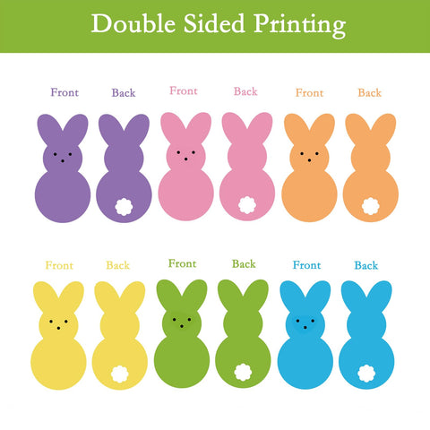Sarybei Easter yard bunny stake, back view shows double-sided design for versatile display.