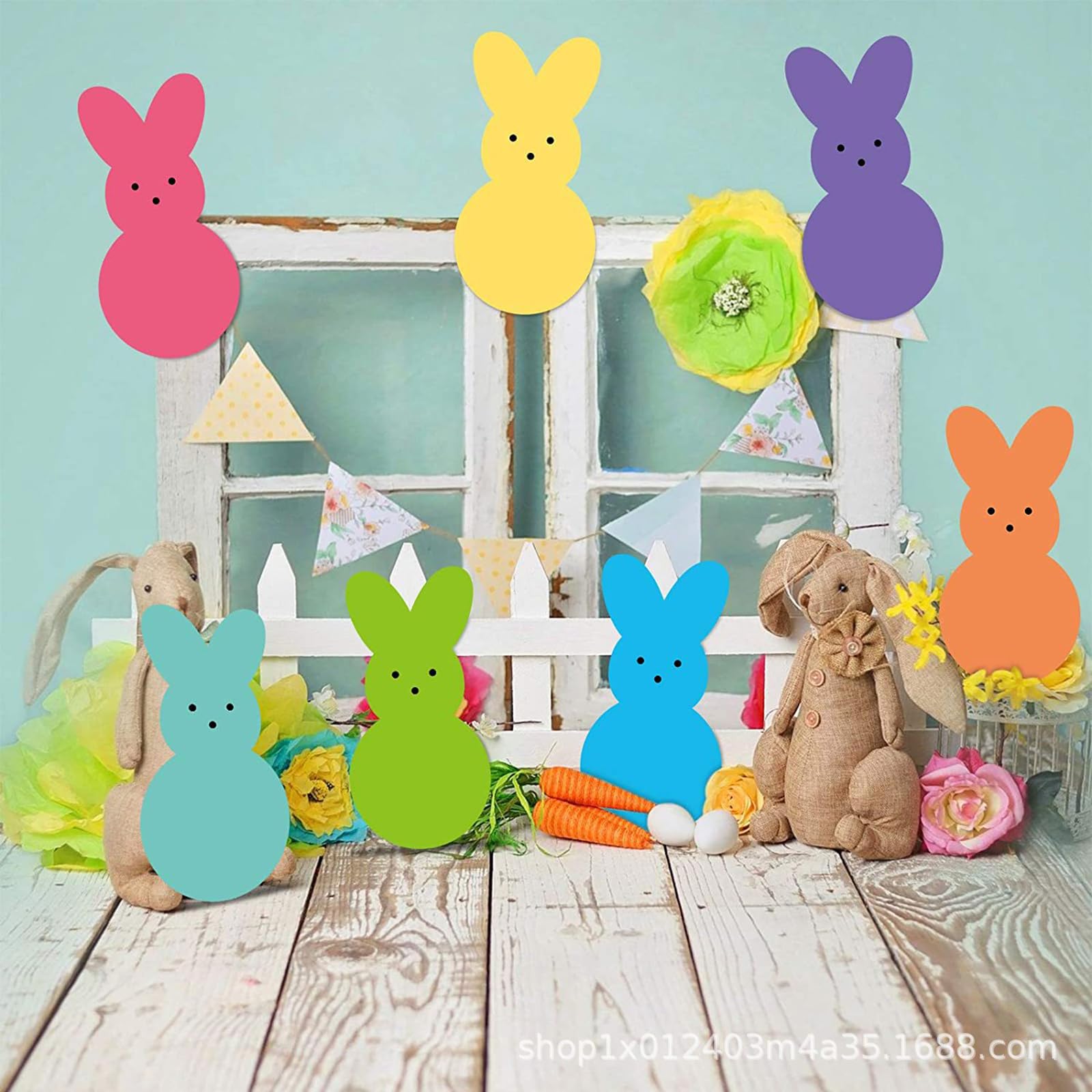 Sarybei Easter yard bunny stake in-ground display for outdoor decor.