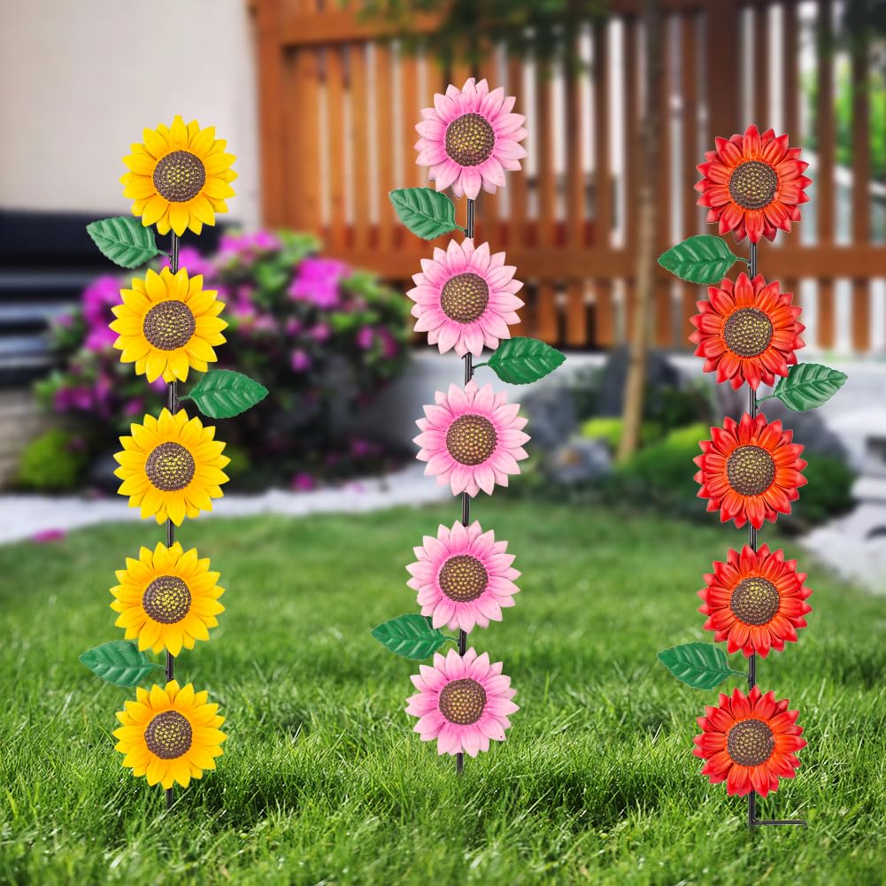 SATHGA sunflower stake in pots demonstrates container-ready decor