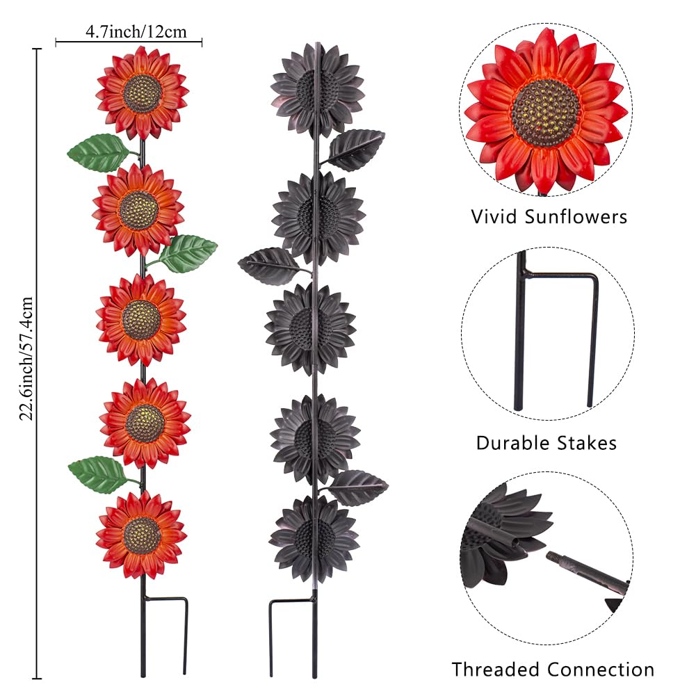 SATHGA sunflower yard-art closeup-petal detail adds texture