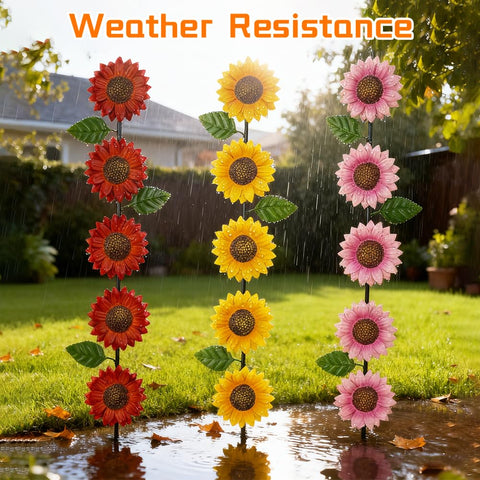 SATHGA sunflower yard-art textured center design stands out in gardens