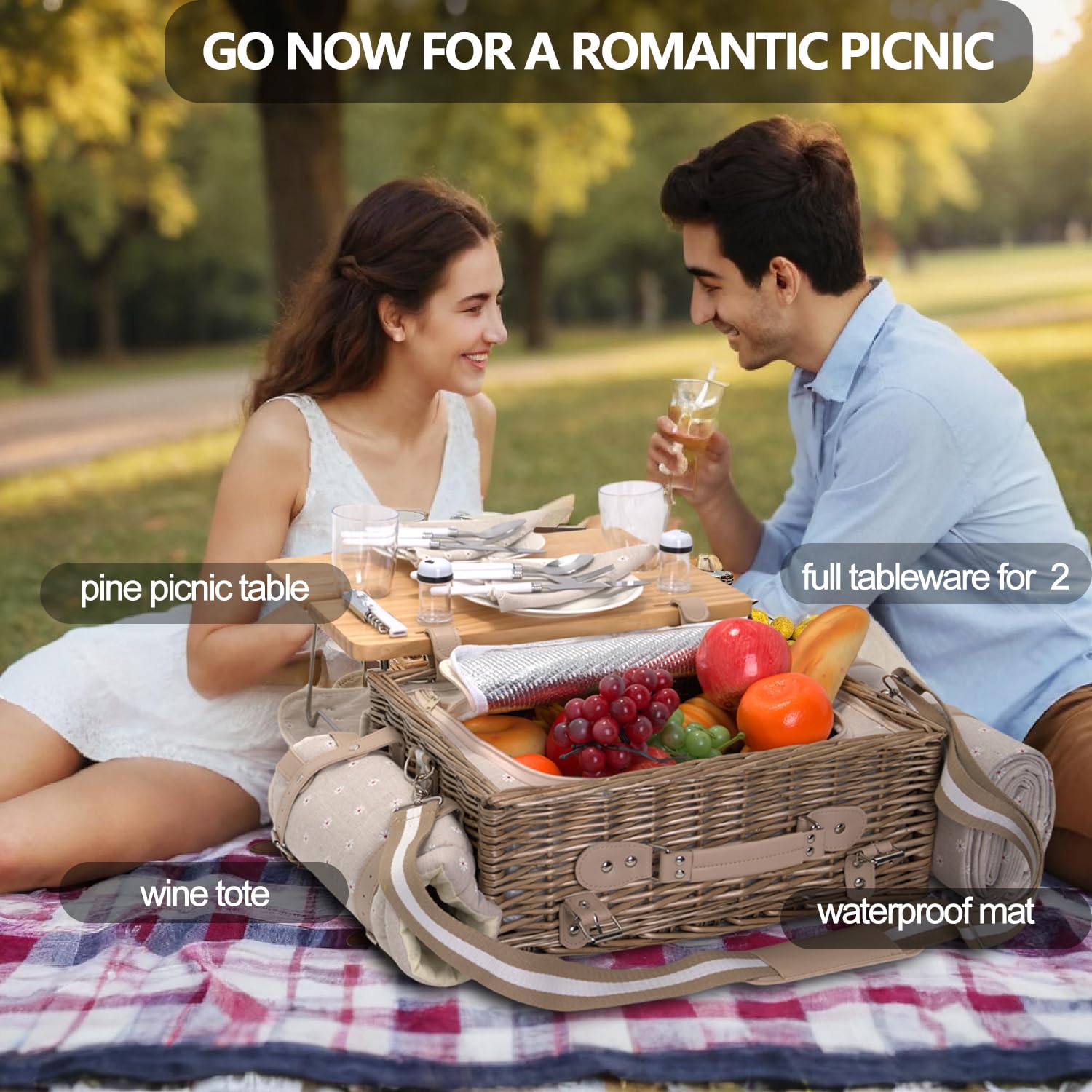SatisInside 20-piece picnic ware set includes tableware and accessories
