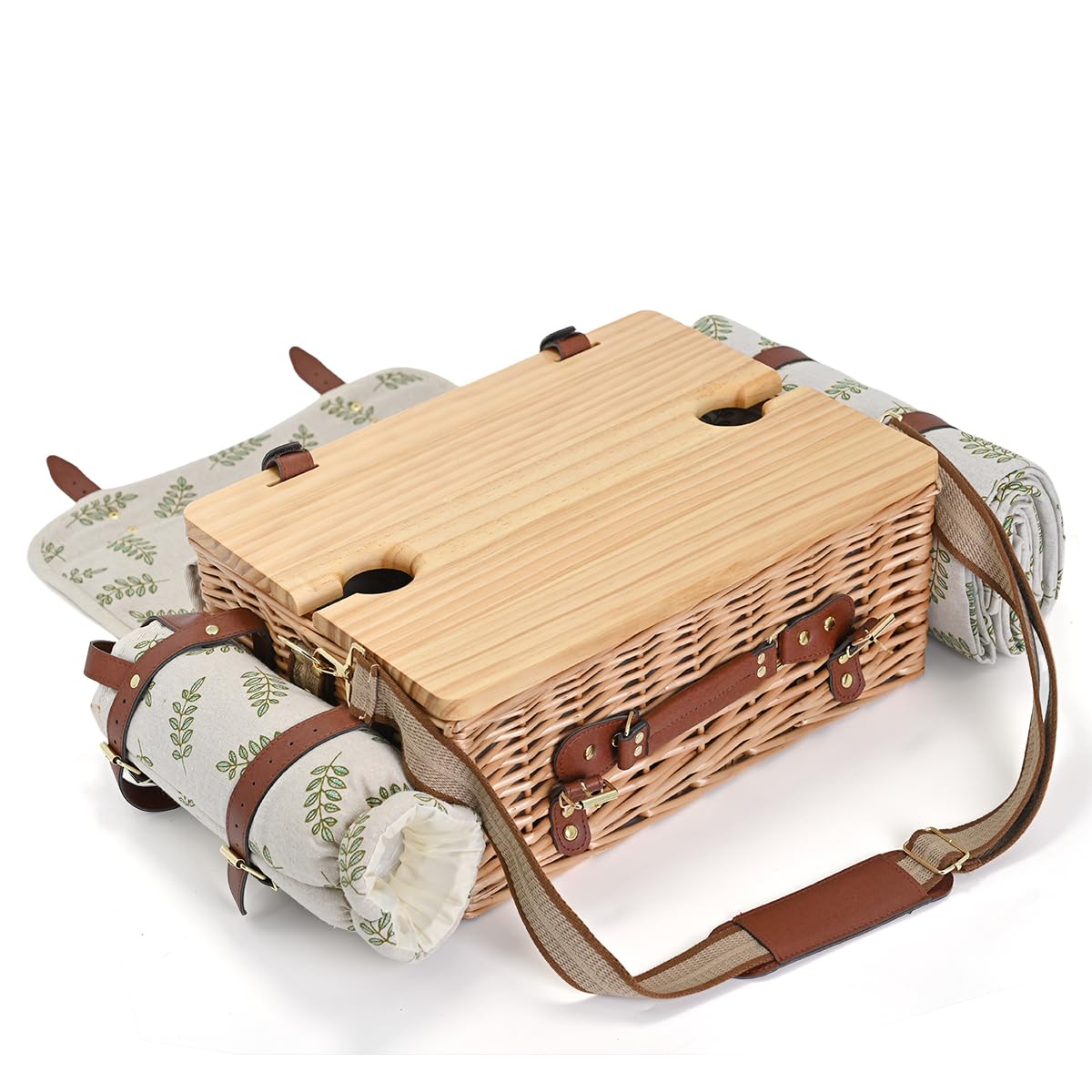 SatisInside canvas shoulder strap adds easy carrying during weekend outings.
