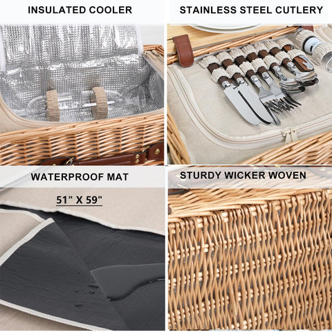 SatisInside detachable picnic kit offers flexible setup for any outdoor space.