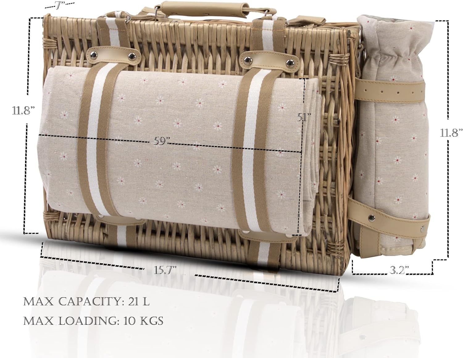 SatisInside inside view reveals woven willow structure and spacious interior.