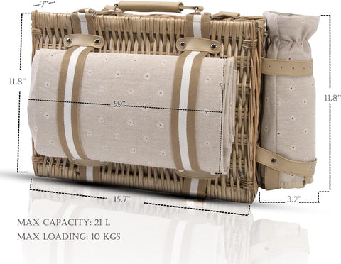 SatisInside inside view reveals woven willow structure and spacious interior.