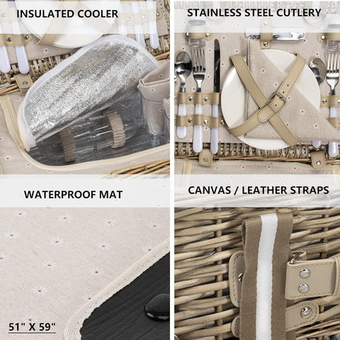 SatisInside porcelain plates and wine glasses for a refined outdoor dining experience.