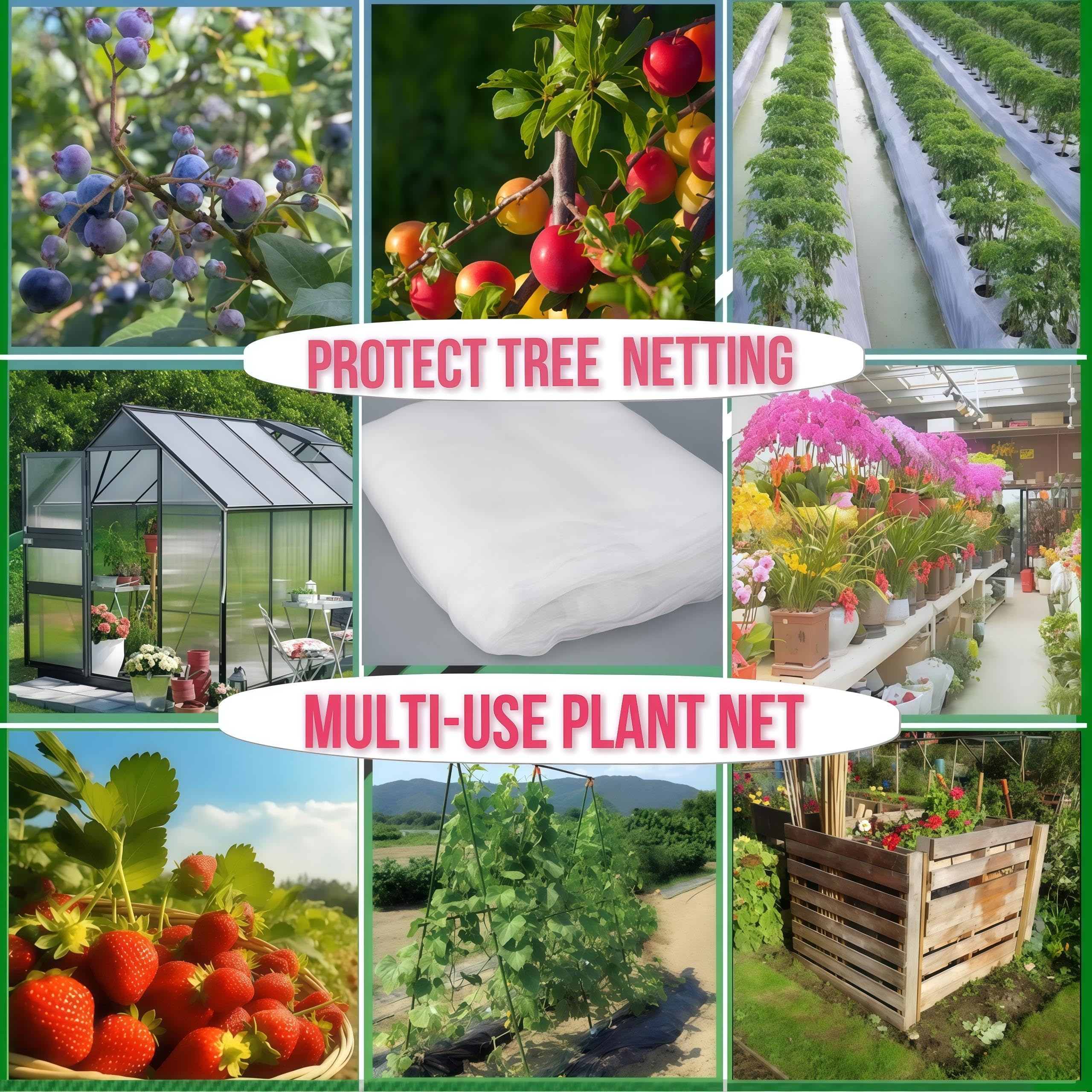 SATOCVAY berry netting keeps pests away from strawberries without harming pollinators.
