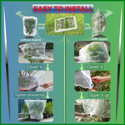 SATOCVAY reusable netting can be installed tool-free for quick garden protection.