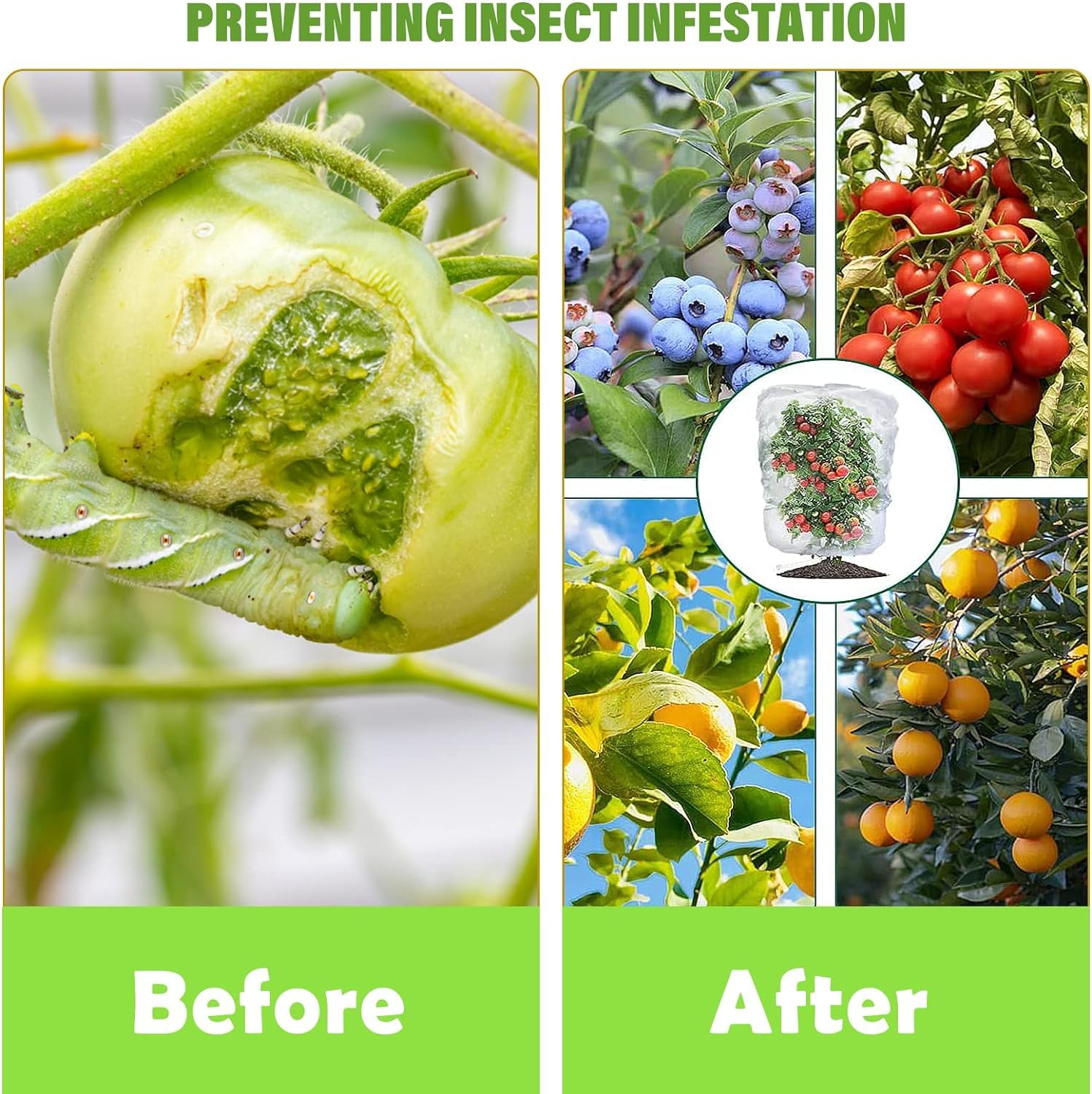 SATXTREM blueberry bush netting shields berries from birds and squirrels.