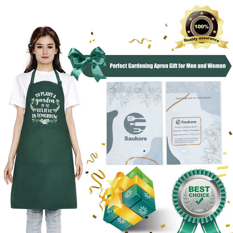 Saukore kitchen and garden apron suitable for cooking, baking, and grilling at home.