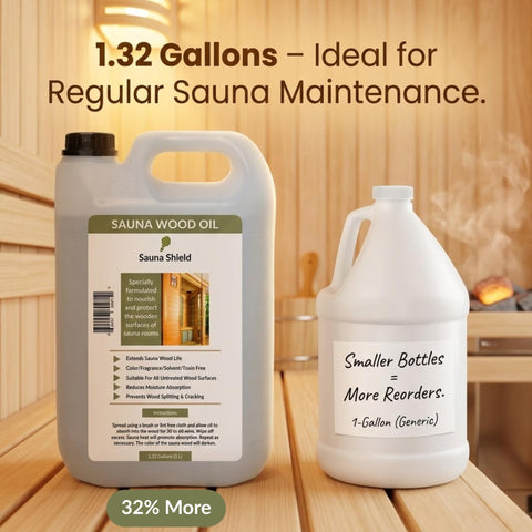 Sauna Shield colorless and odorless formula for clean sauna care