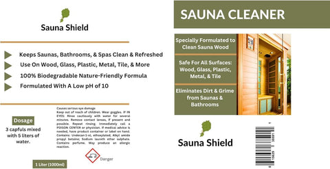 Open Sauna Shield kit shows all-in-one care components