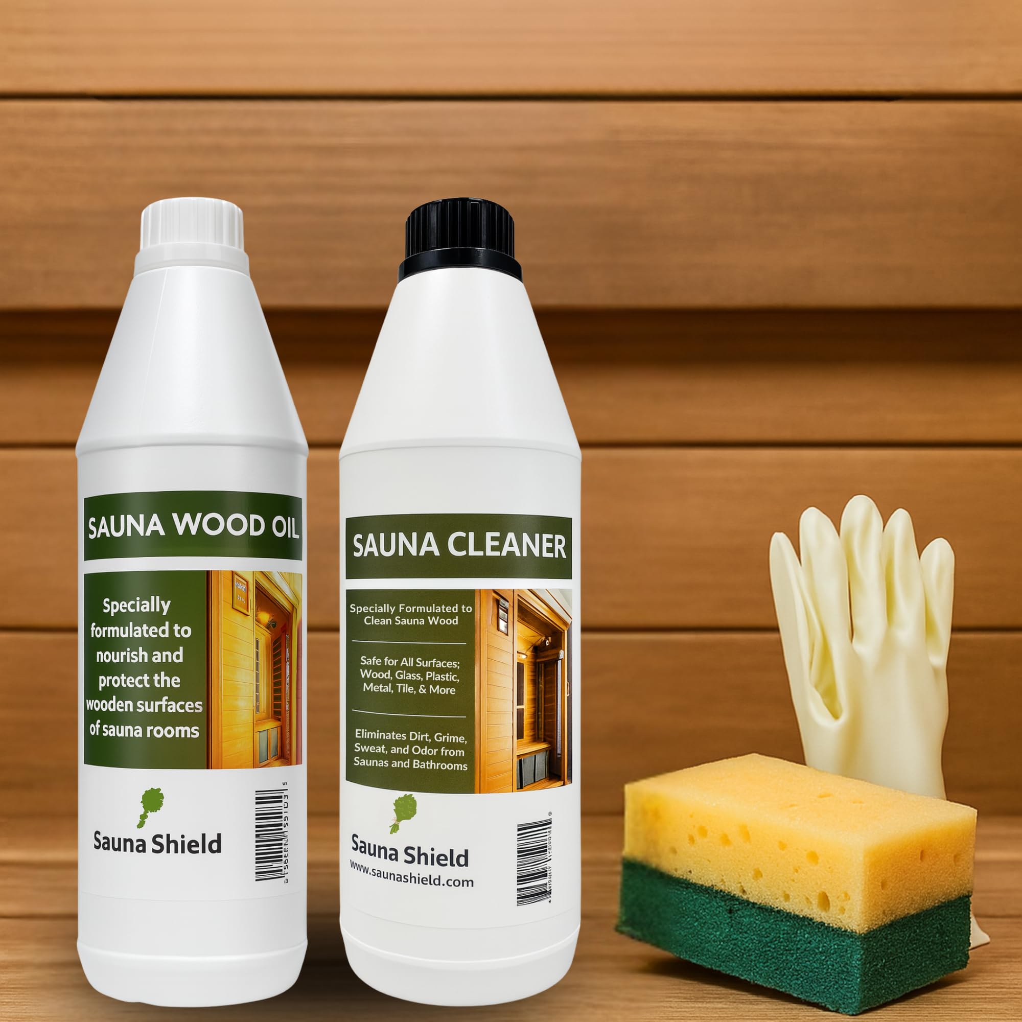 Traditional and infrared saunas benefit from Sauna Shield care across surfaces