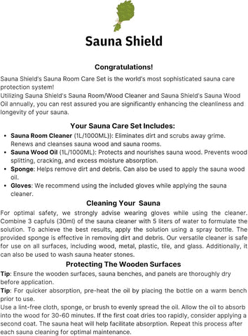 Applying Sauna Shield wood oil on clean, dry wood enhances absorption