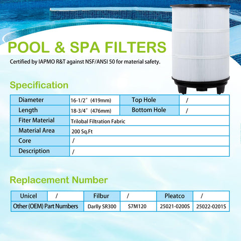 Savener S7M120 trilobal filtration media for enhanced dirt capture