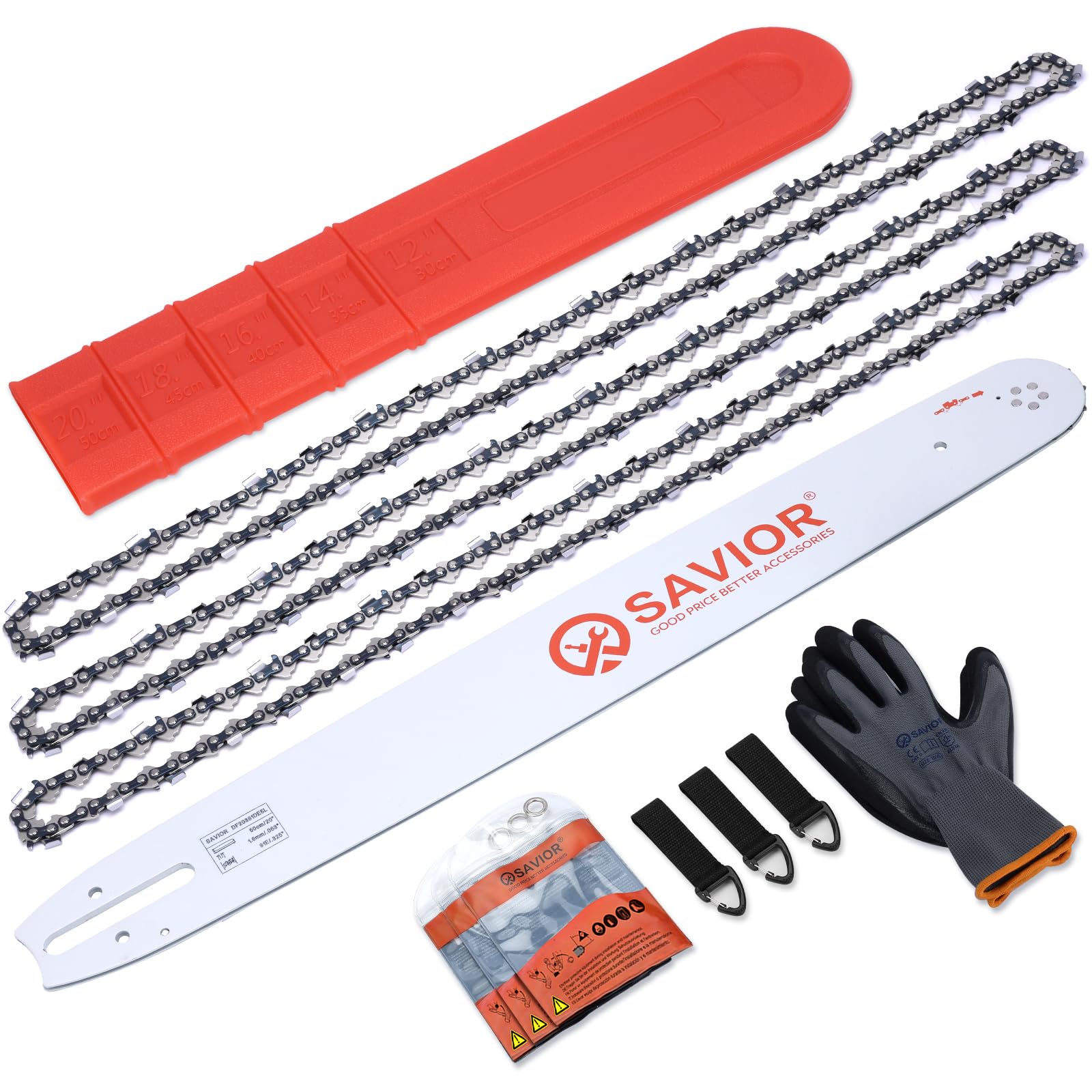 Savior 20-inch chainsaw bar ready for smooth, precise cuts