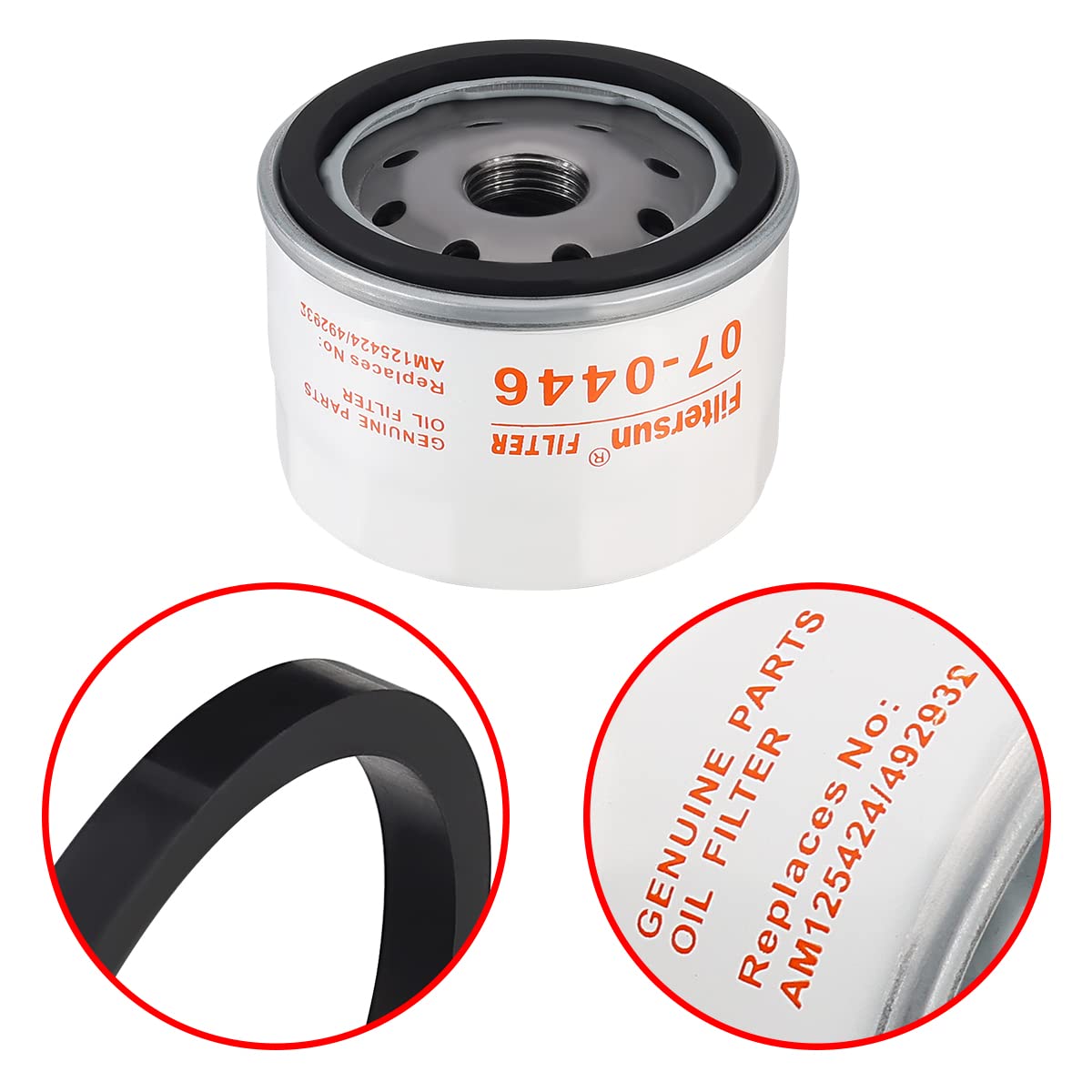 Savior 492932S oil filter side profile features compact design.