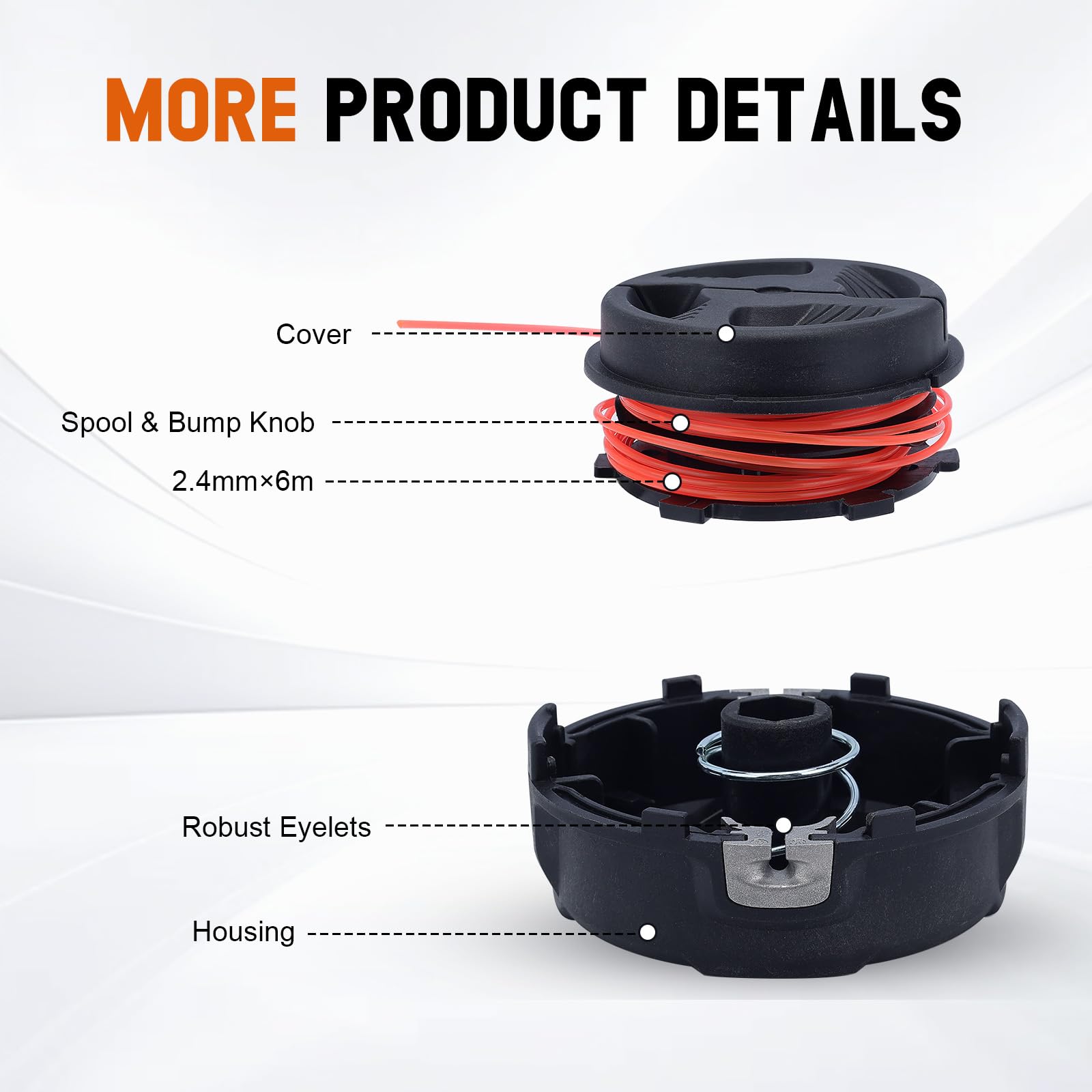 Durable construction supports tough brushcutting tasks.