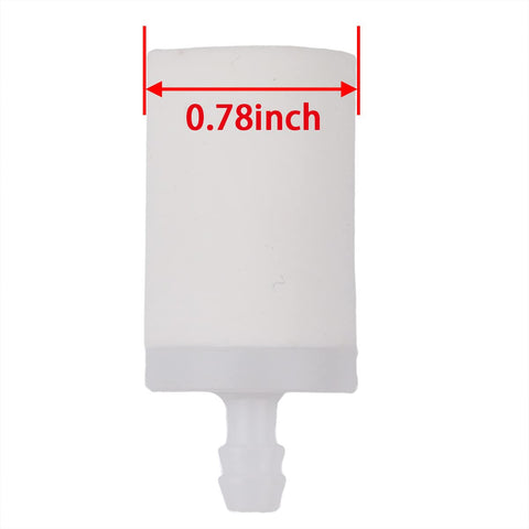 Savior fuel filter for 3/16 inch ID fuel line promotes reliable starts.