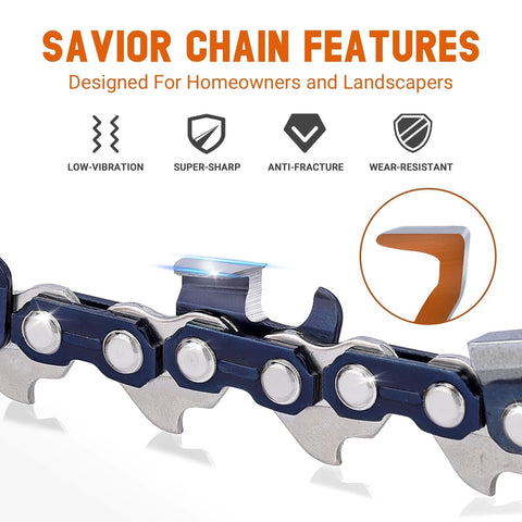 Savior bar rivets are heat-treated for stronger link connections during use.