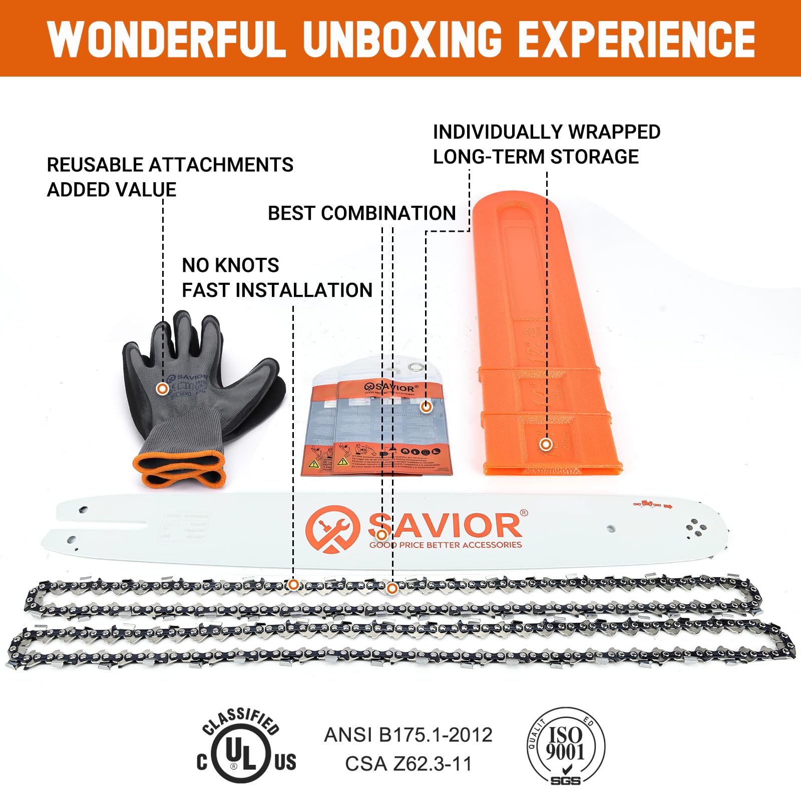 Savior protective oil on the surface reduces wear during use.
