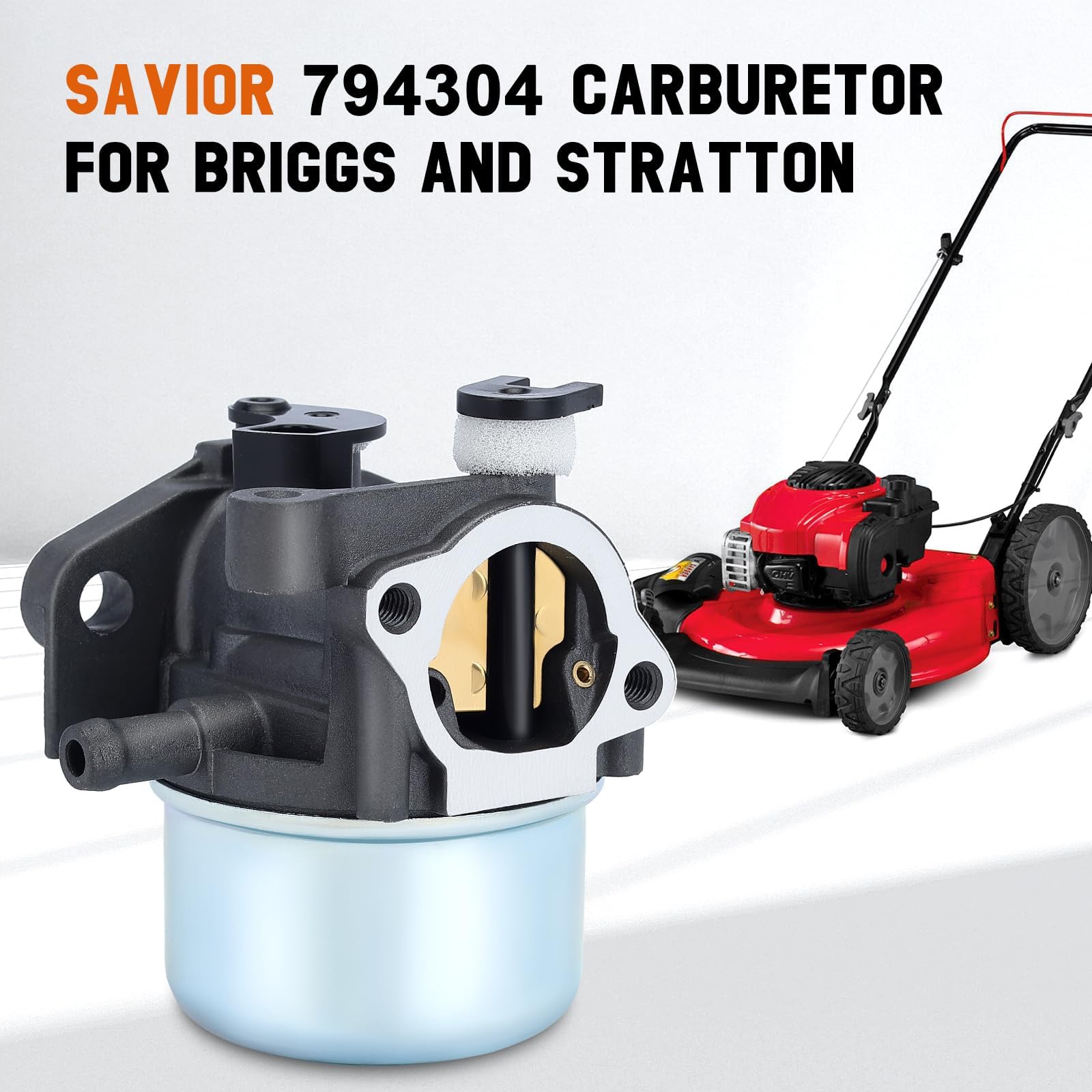 Savior Toro lawnmower compatibility label on the unit
