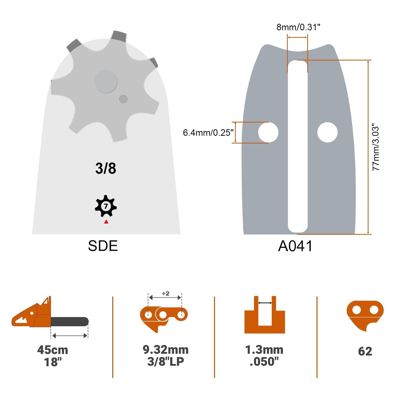 Savior two chains for versatile cutting options.