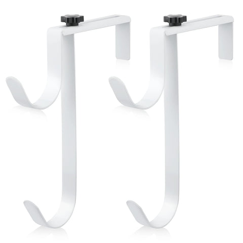Savita double pool pole hooks on fence, sturdy and adjustable.