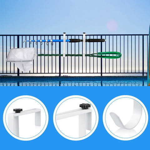 Savita easy-install pool hook with hand tightening for quick setup.