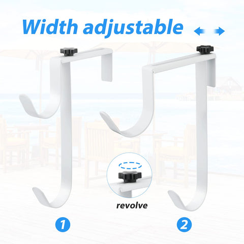 Savita metal pool pole hangers provide durable moisture resistance.