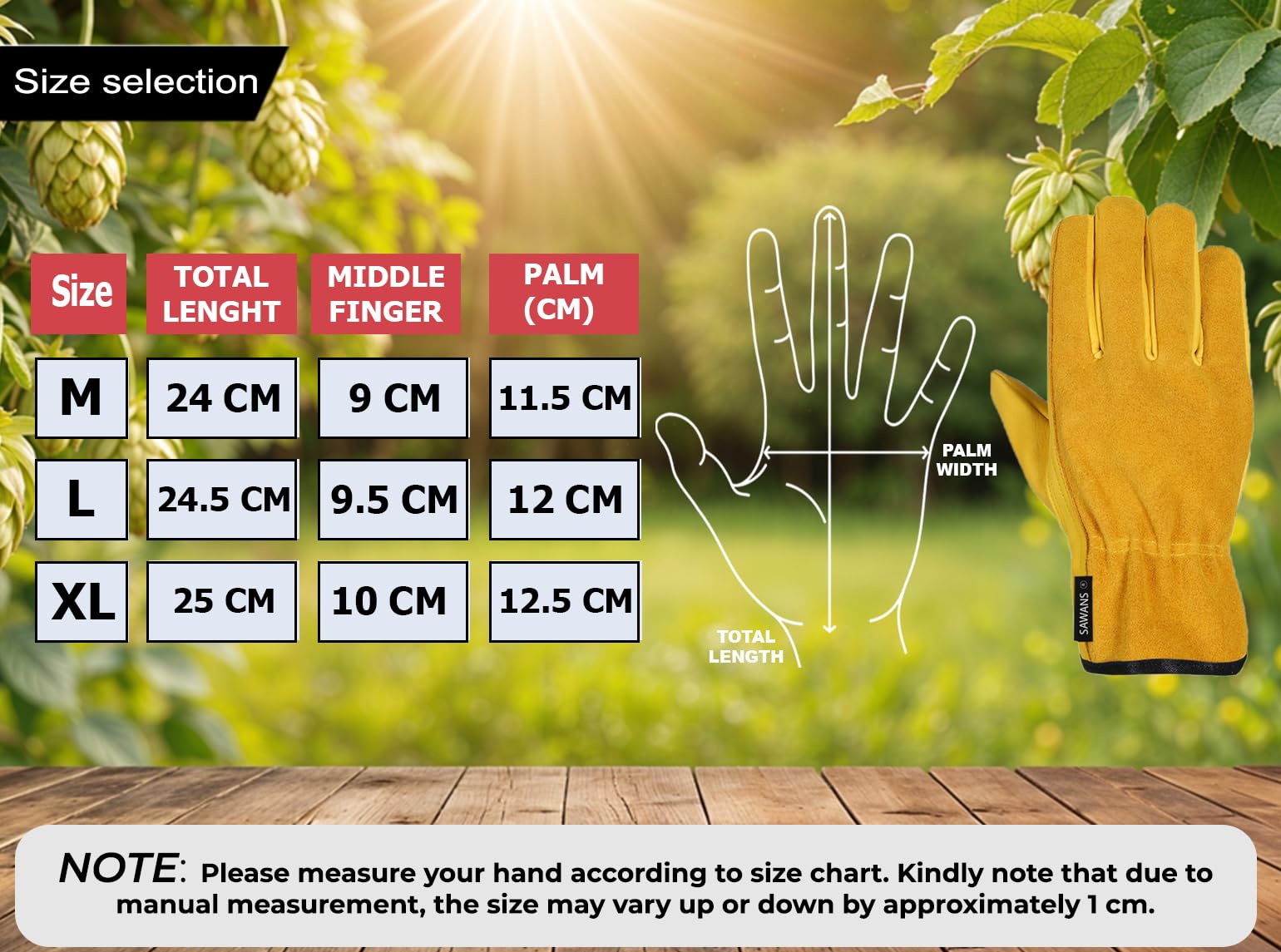 SAWANS breathable back panel keeps hands cool during outdoor work
