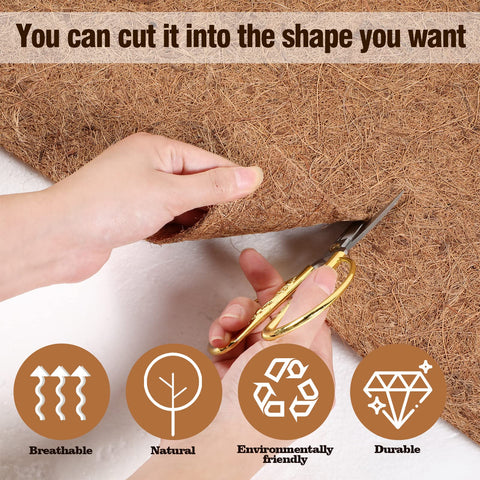 Sawysine coir liner cut-to-fit capability fits any container shape