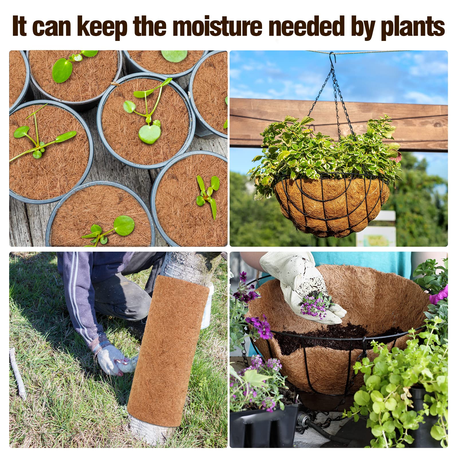 Sawysine coir liner for baskets enhances pet habitats and decorative containers