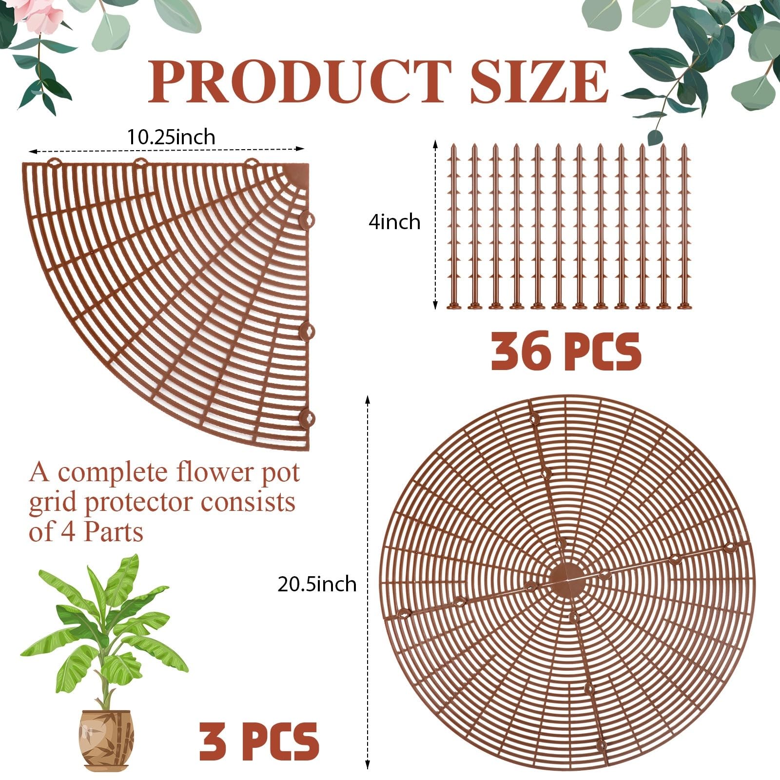 Sawysine grid stake assembly for easy pot protection and tidy home