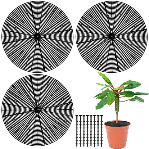 Sawysine plant pot cover grid with center cutout protects indoor floors.