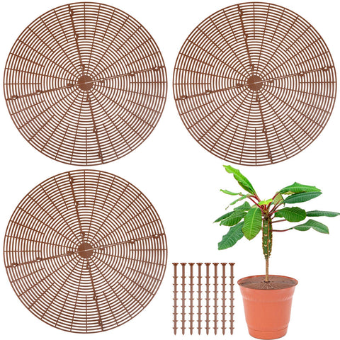 Sawysine plant pot cover grid coffee 20-5in diameter with center cutout protects floors