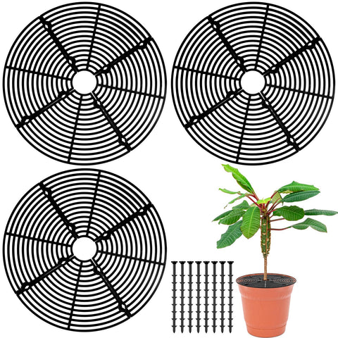 Sawysine plant pot grid cover for 11.8-inch pot with durable ABS construction.