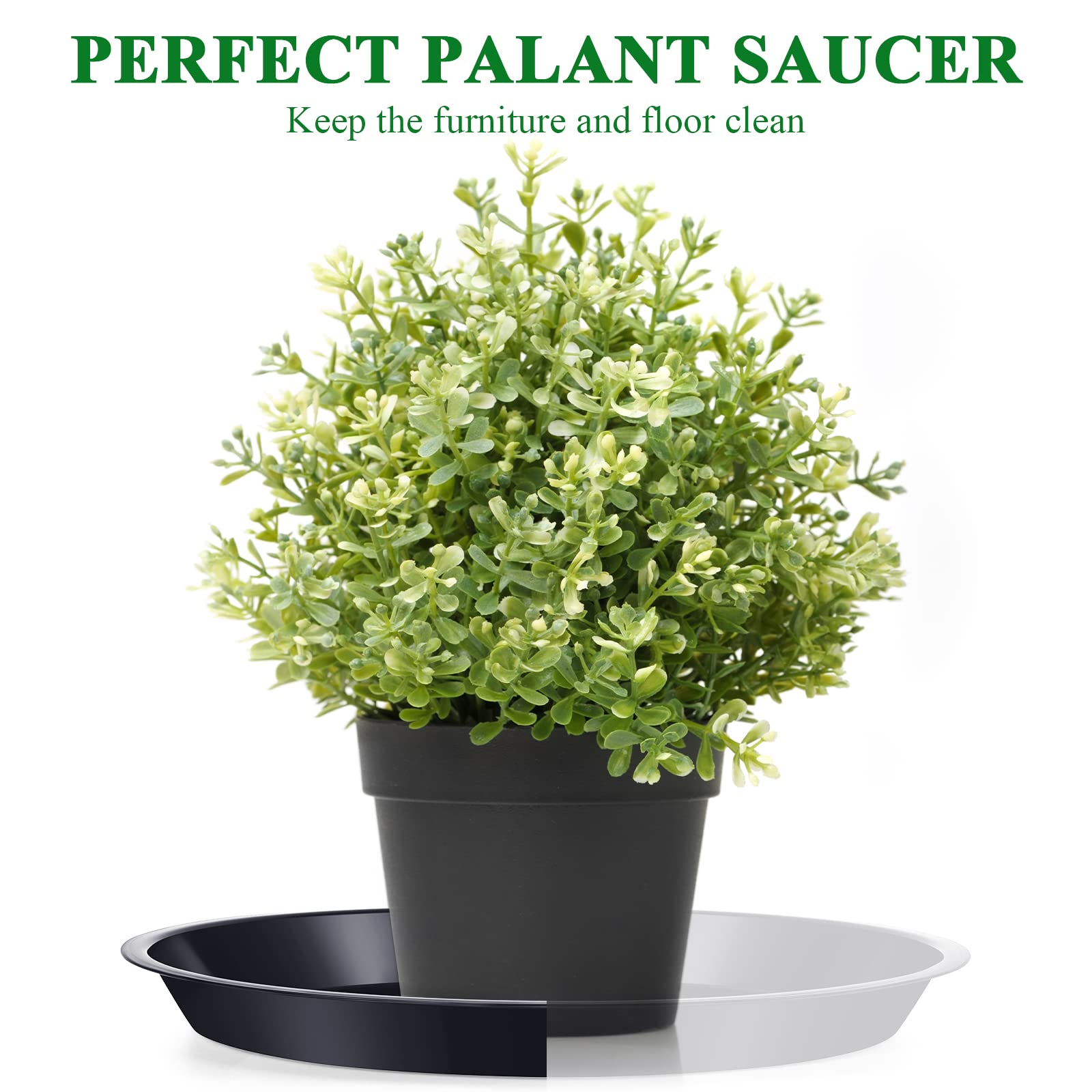 Sawysine plant saucer 12-inch dish protects pots indoors and outdoors