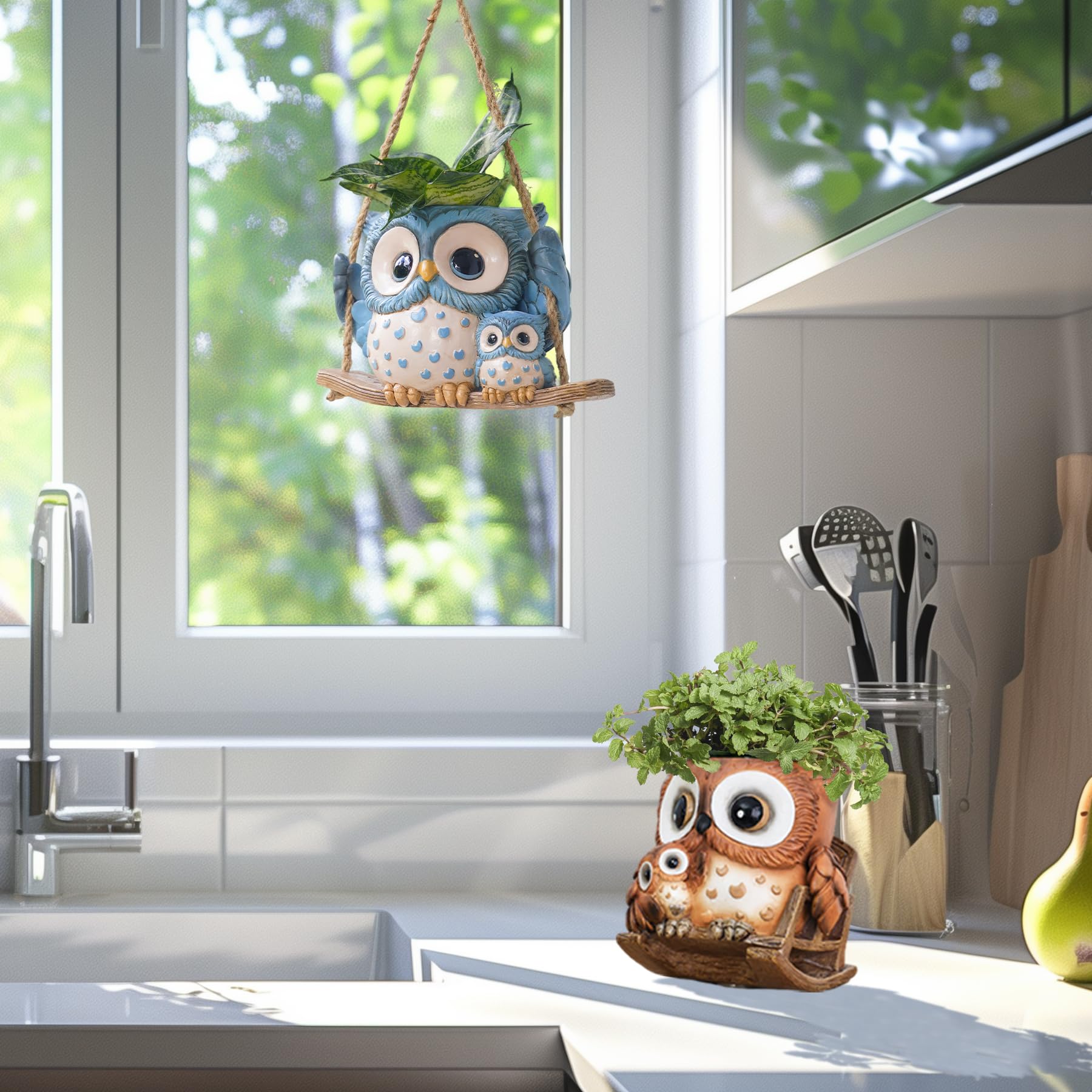 Saysmile durable resin planter ready for indoor and protected outdoor use
