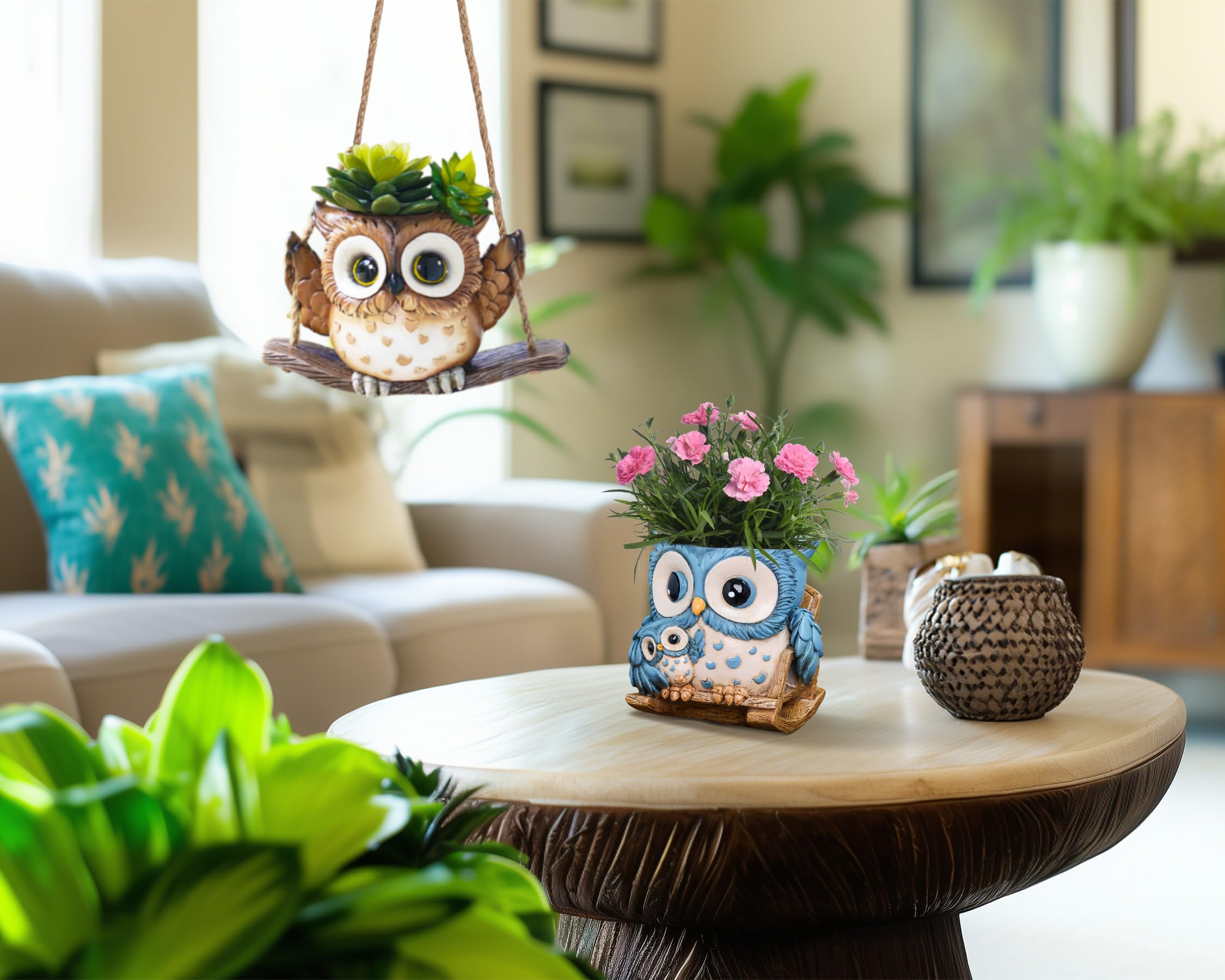 Saysmile gift-idea owl planter suits plant lovers and celebrations