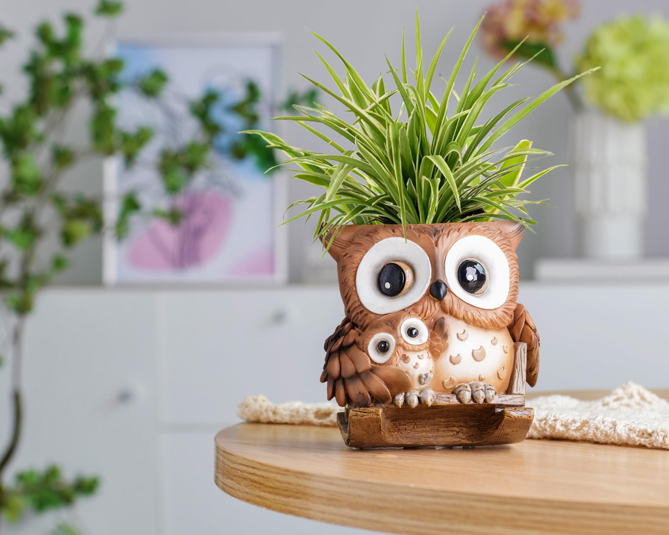 Saysmile mother day gift owl pot displayed as a thoughtful present