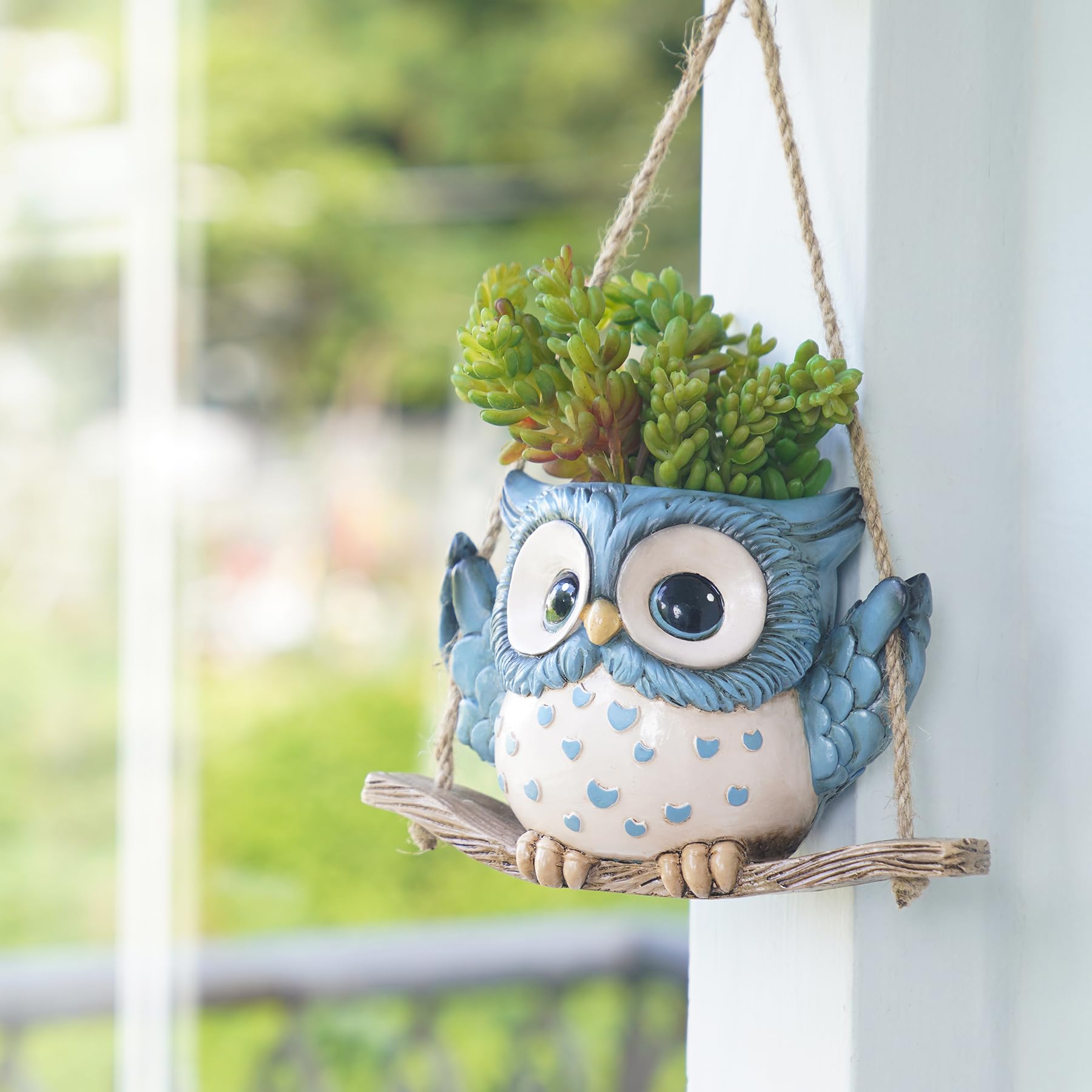 Saysmile Resin Planter closeup shows durable finish for lasting indoor and outdoor use